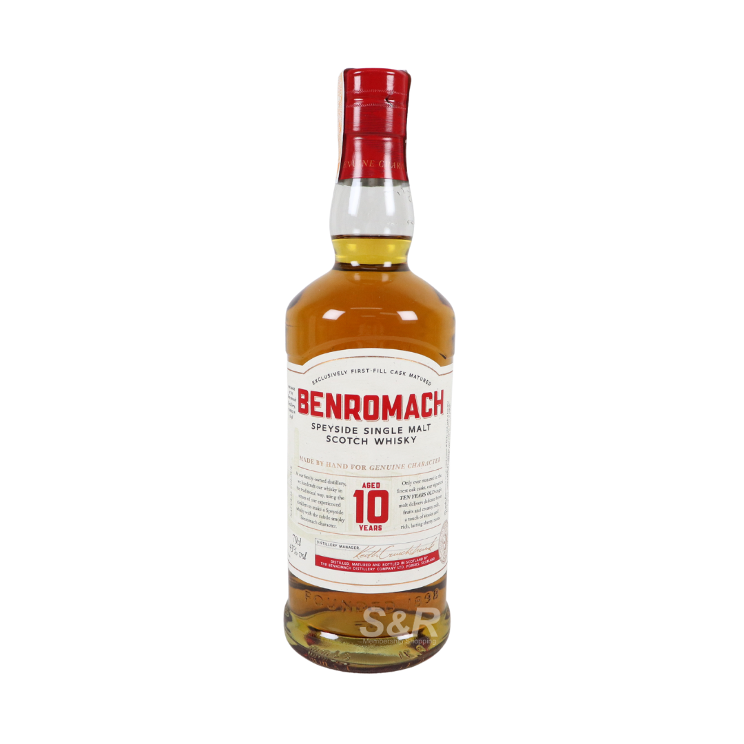 Benromach 10YO Speyside Single Malt Scotch Whisky 700mL